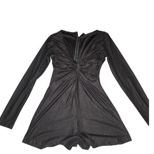 Black Long Sleeve Romper